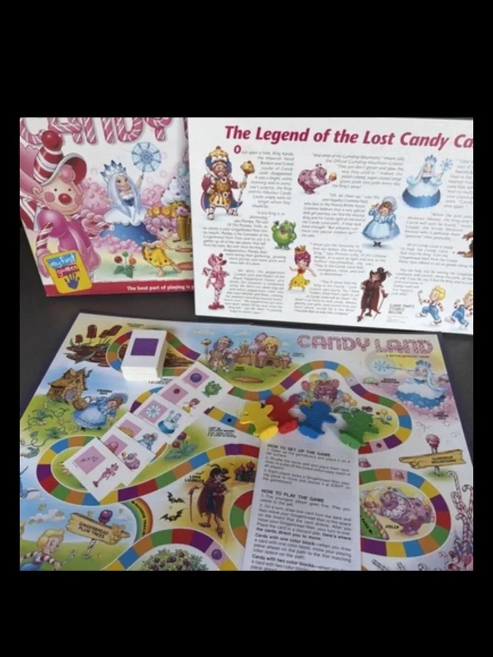 Vintage 1999 Candy Land Board Game Hasbro Candyland Missing 3 Cards Read As Is!